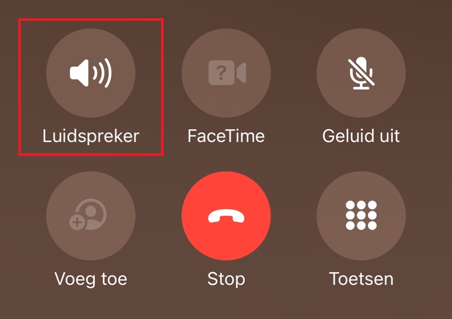 Luidspreker op iPhone